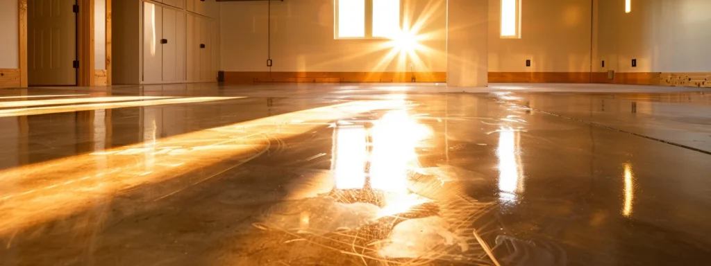 a vivid, sunlit basement in springfield, showcasing seamless waterproofing with sparkling, dry walls and pristine flooring that highlights the benefits of moisture protection.